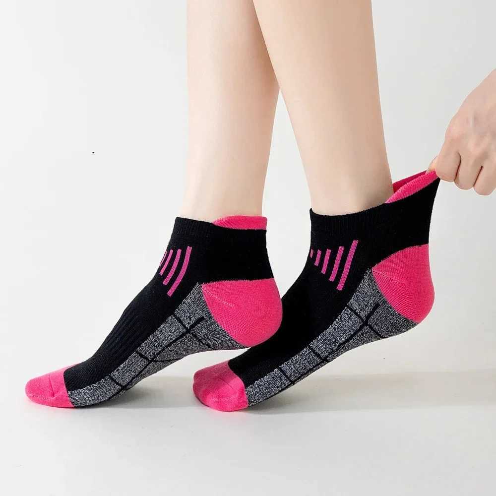 HSS 3Pairs Organic Cotton Women Socks Ankle Breathable Run Sports Sock Black Pink Casual Athletic Summer Thin Men Short Sokke D2509111