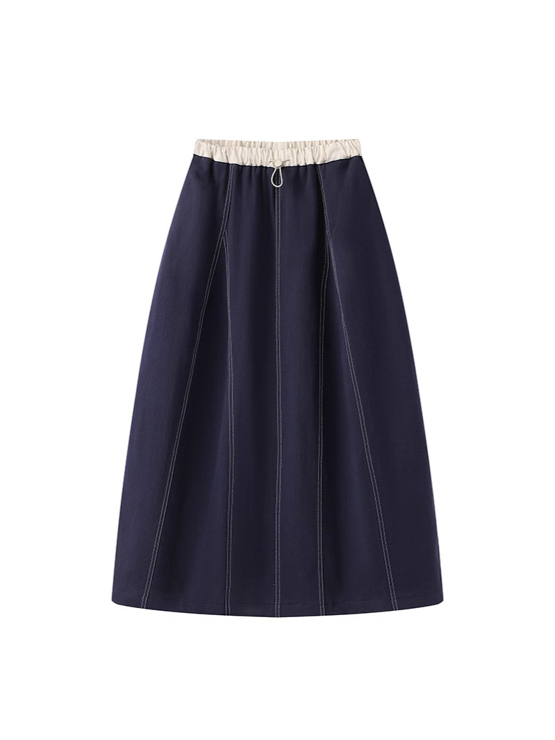 M2506 Flower bud skirt slim high waist straight casual loose skirt 2025 new half body