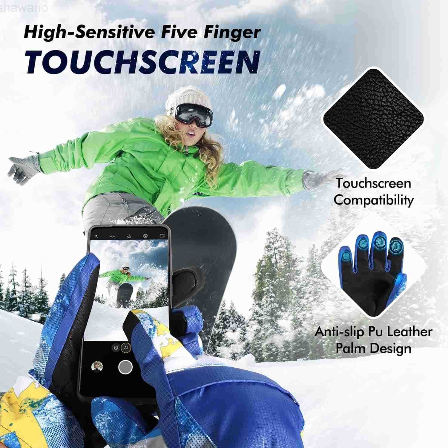 Gloves Warmest Waterproof and Breathable Snow Gloves for Cold Weather Fits Both Men Womenfor Parent Child OutdoorW250911