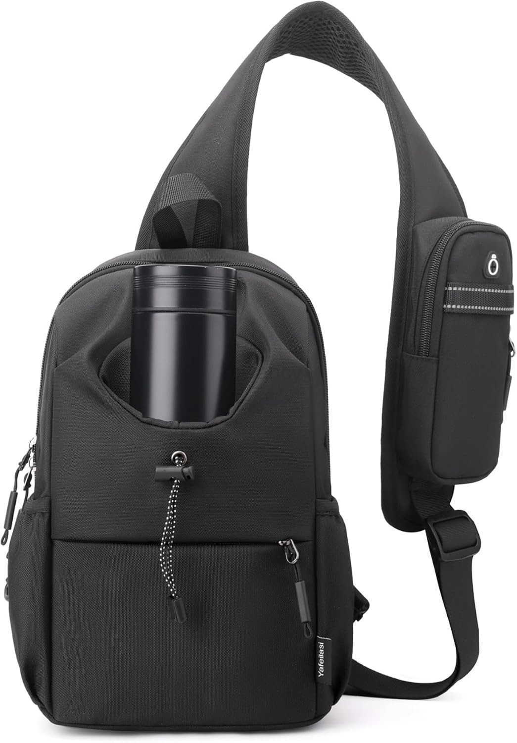 small waterproof sling bag with water bottle holder crossbody sling backpack for men women chest bag for hiking travelW250911