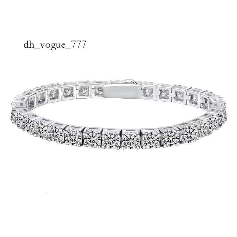 Drop Shipping Sier Plated Gold Moissanite Tennis Bracelet Hand Jewelry Wholesale for Men and Women