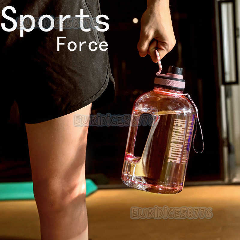 Tonton Water Bucket Cup Gradient Fashion Sports 22l Large Capacity Fitness Water Bottle with Straw and Portable Handle H250911