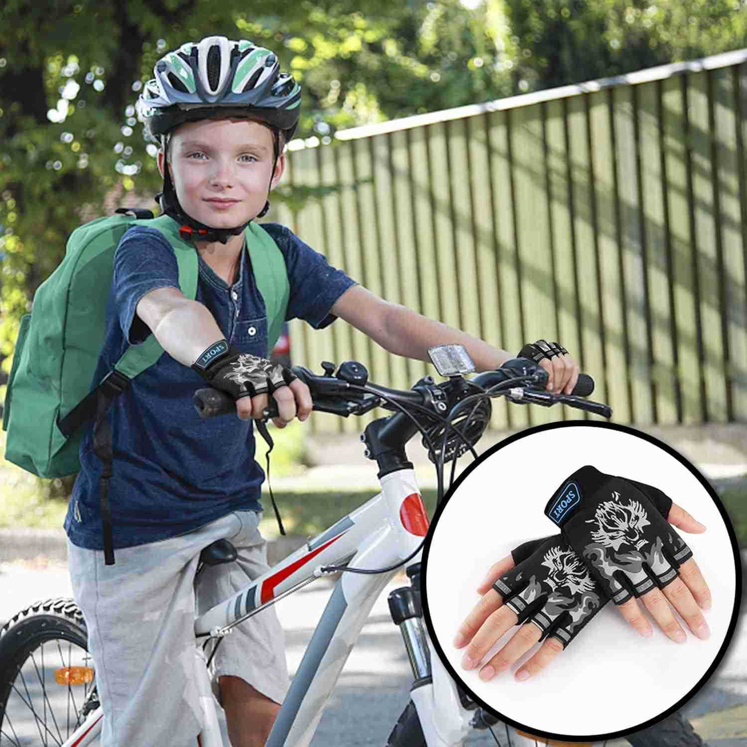Fishing Gloves Kids Sport Cycling Gloves for Cycling Camping Fishing Outdoor SportsW250911