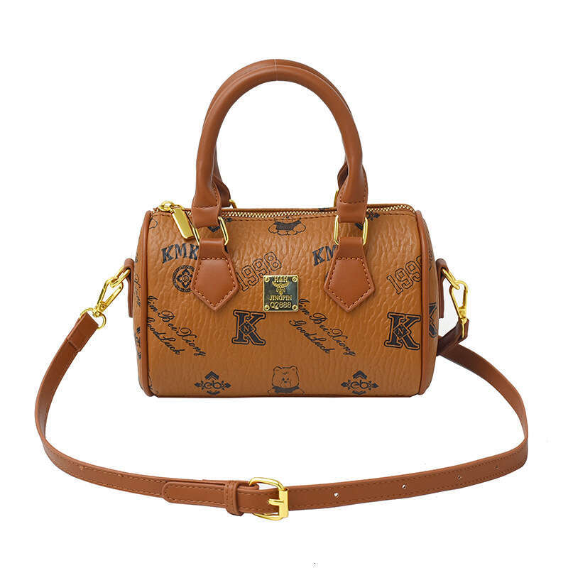 Designer Bag Women Crossbody Bags Cylinder Small Bags for Women 2025 New Printed Boston Bag Shoulder Bag Crossbody