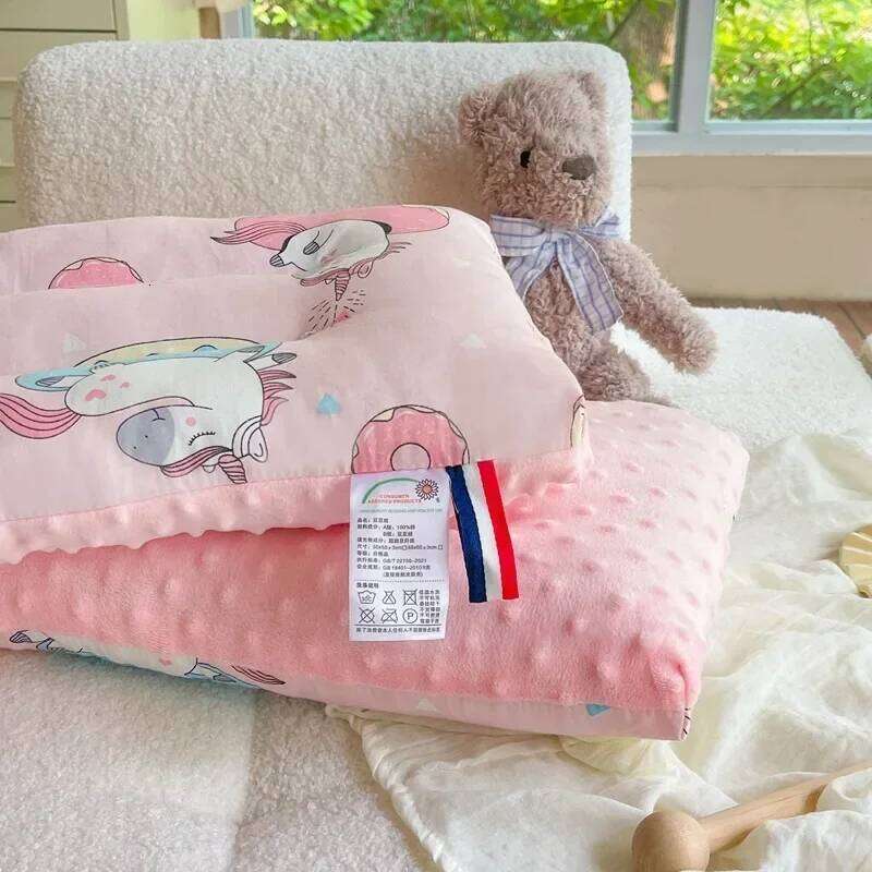 Soft Comfortable veet newborn Baby sleep headrest Breathable baby pillow Mom's Love