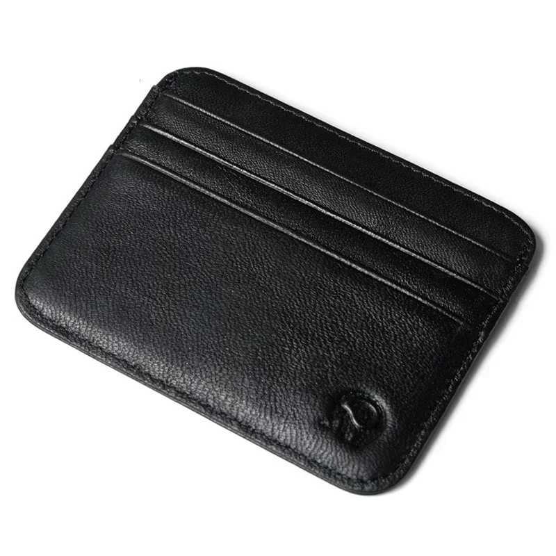 Retro First Layer Cowhide Leather Card Bag with 7 Card Slot Super Thin 100 Real Leather Bank Card Holder Coin Purse Sort Wallet W250911
