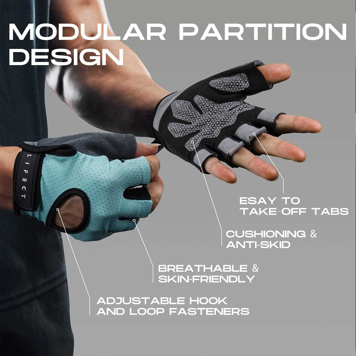 Essential Breathable Workout Gloves Weight Lifting Fingerless Gym Exercise Gloves with Curved Open Back for Powerlifting Women and MenW250911