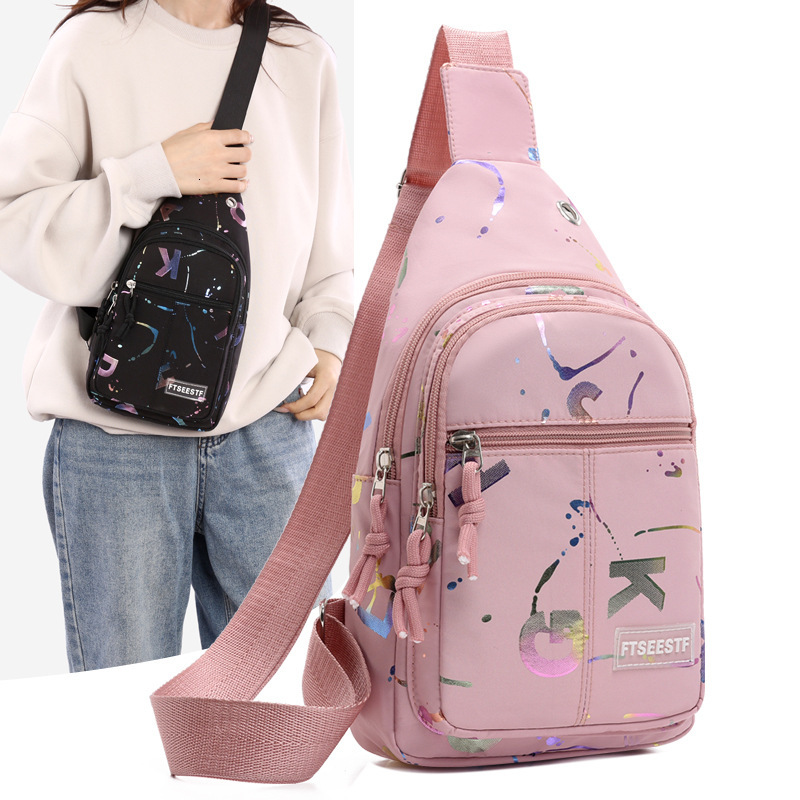 New Fashion Chest Bag For Women Korean Version Gold Stamping Designer Bag Luxury Free Shipping Bag Shoulder Bag Outdoor Casual Multi Layer Crossbody B