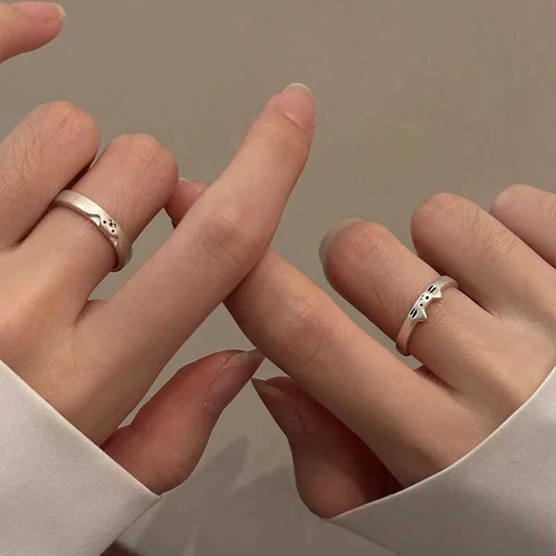 2025 Valentines Day Rings Cat Dog Animal Adjustable Ring Jewelry Delicate and Stylish Couple Rings for Women Adornment Gifts W250911
