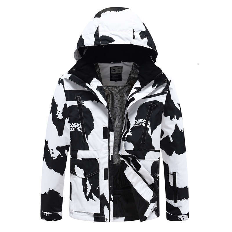 New Couple Style Casual Single And Double Board Ski Suit Outdoor Thick Warm Windproof Waterproof Jacket Men