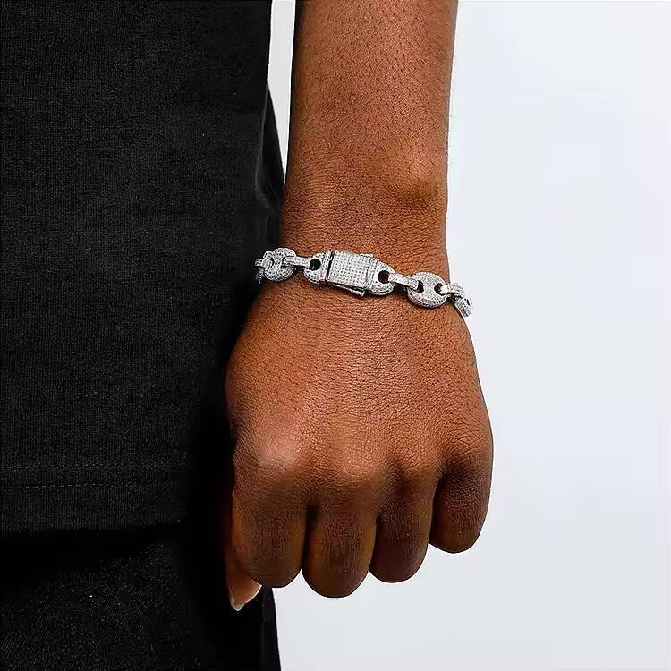 Top Ice Hip Hop Jewelry 12MM Cuban Chain Bracelets Necklace for Men for Wedding or Gift