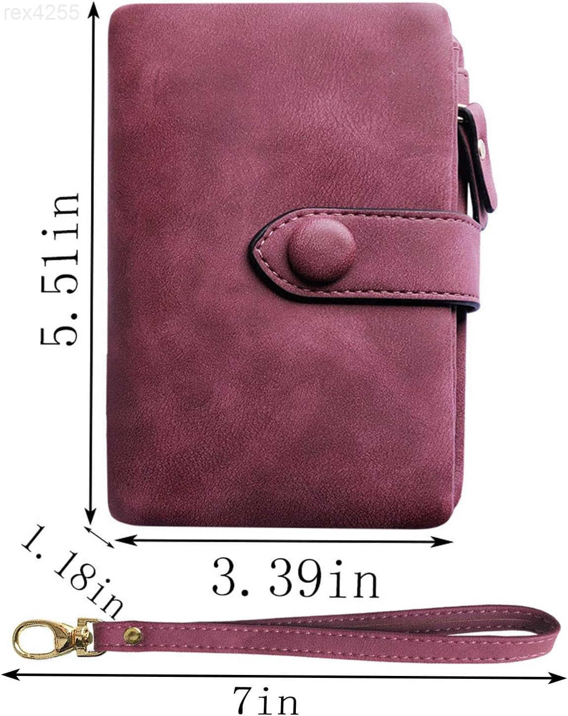 Womens Small Bifold Leather Wallets RFID Ladies Wristlet with Card Slots id Window Zipper Coin PurseW250911