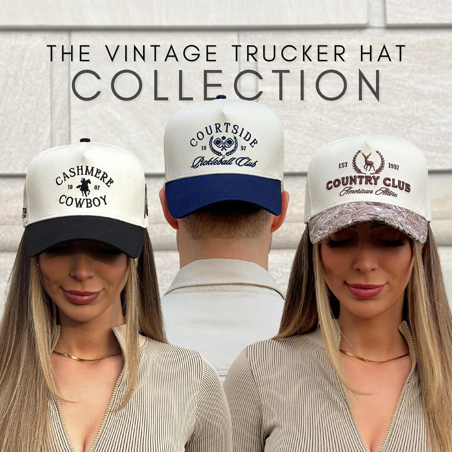 Vintage Western Trucker Hat Men & Women Country Cute Caps for Cowgirls Cowboys Camo Denim Embroidered Cotton | Snapback