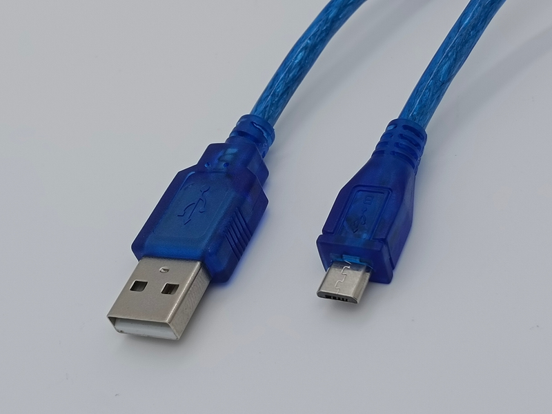 High - Quality Blue Braided Micro USB Data and Charging Cable with Magnetic Ring - Fast & Reliable