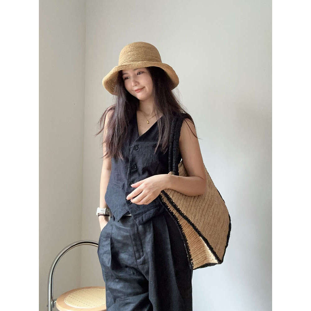 Designer Bag Tote Bag Shoulder Bag French Niche Design Tote For Women Large Capacity Color Block Woven Handbag Raffia Handwoven Shoulder Bag