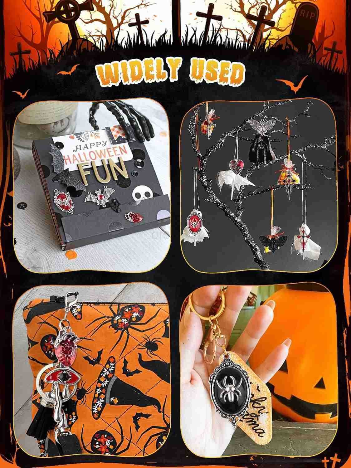 Halloween Charms for Jewelry Making Coffin Skull Alloy Dangle Earring Pendant Charms for Halloween Party DIY Jewelry Necklace SuppliesW250911