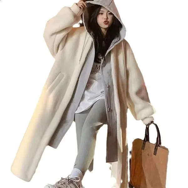 Plus Size Thickened Long Lamb Velvet Fashion Outerwear Loose Style Korean Chic Autumn Winter Arrival Womens plus Co 250911