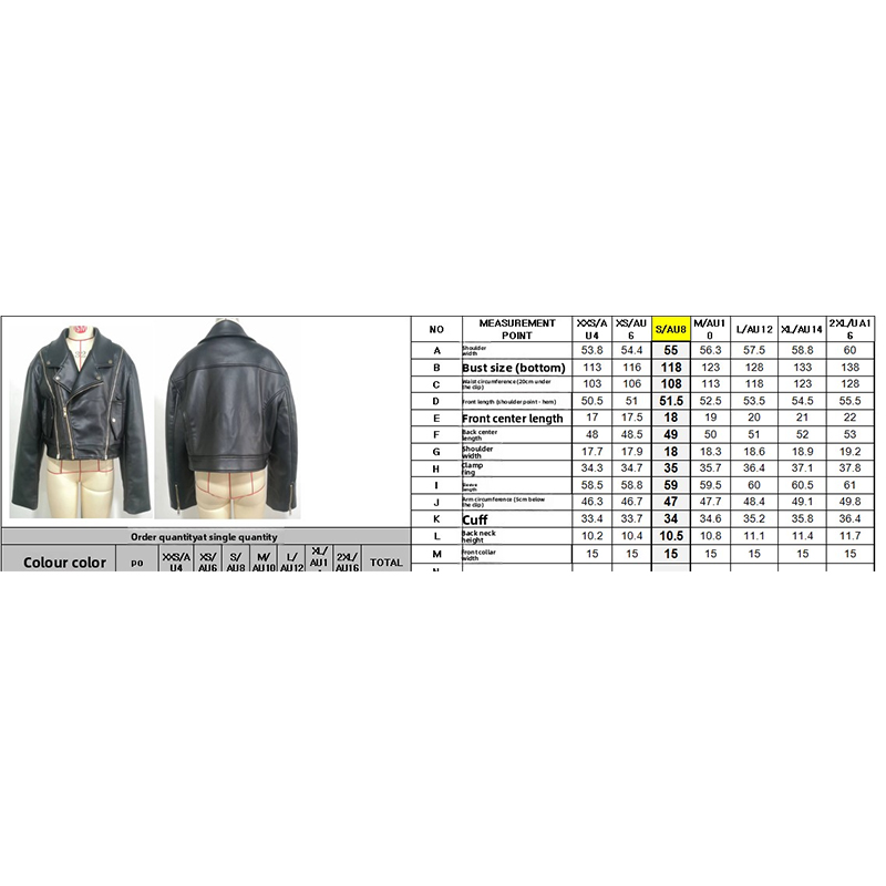 Women's Leather & Faux Leather Women's Short Black PU Leather Biker Jacket with Asymmetric Zippers