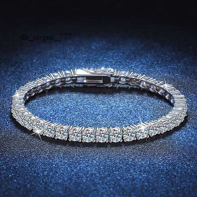 Trendy Moissnaite Jewelry Sterling Sier 5mm Dia Moissanite Tennis Bracelet