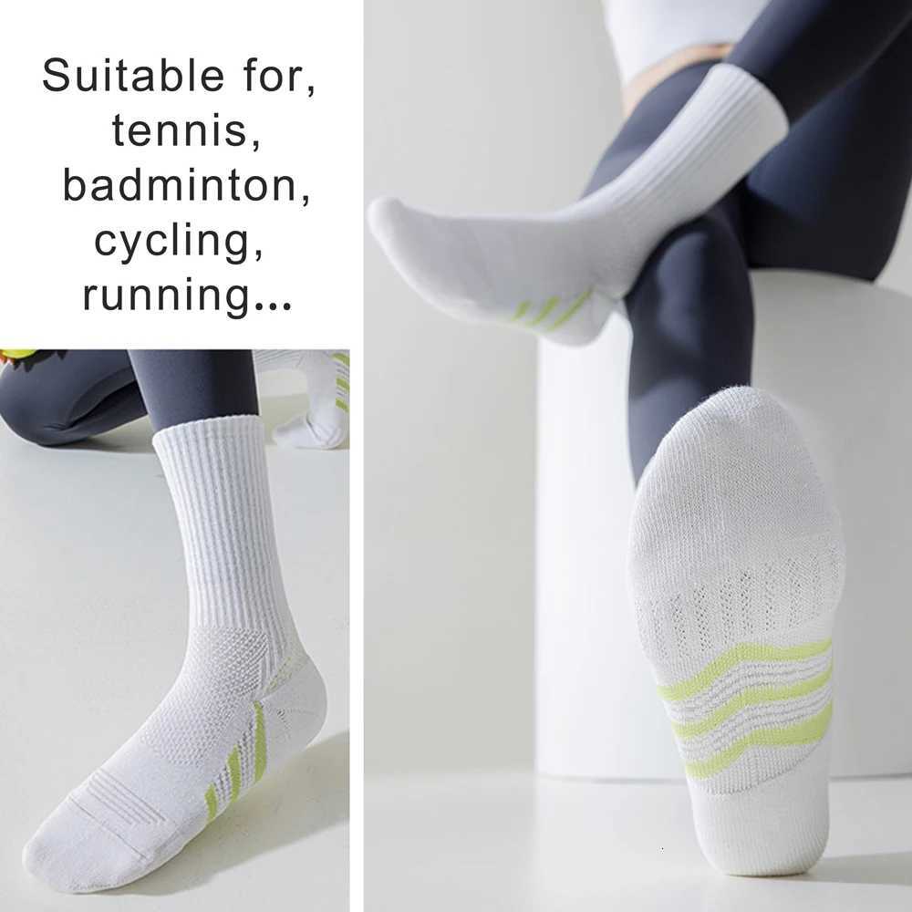 12Pairs Professional Arch Support Thick Cushioned MidCalf Socks BadmintonTennisFitness Shock Absorbing Performance Socks D250911