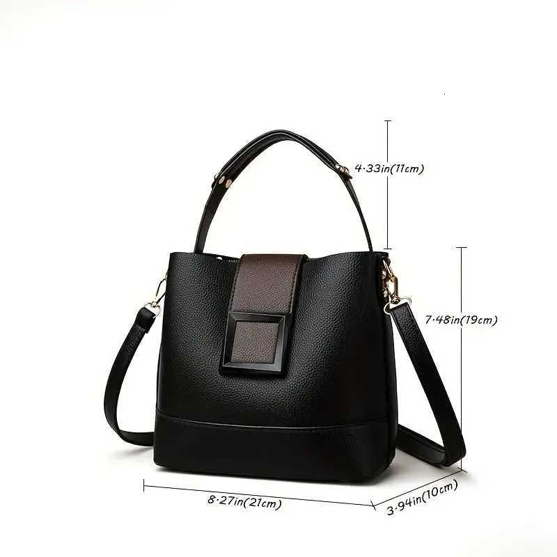 1 Solid Color Simple Pu Decoration Elegant HandHeld Bucket Bag Decoration Can Be Replaced with a Crossbody Bag Suitable Z250911