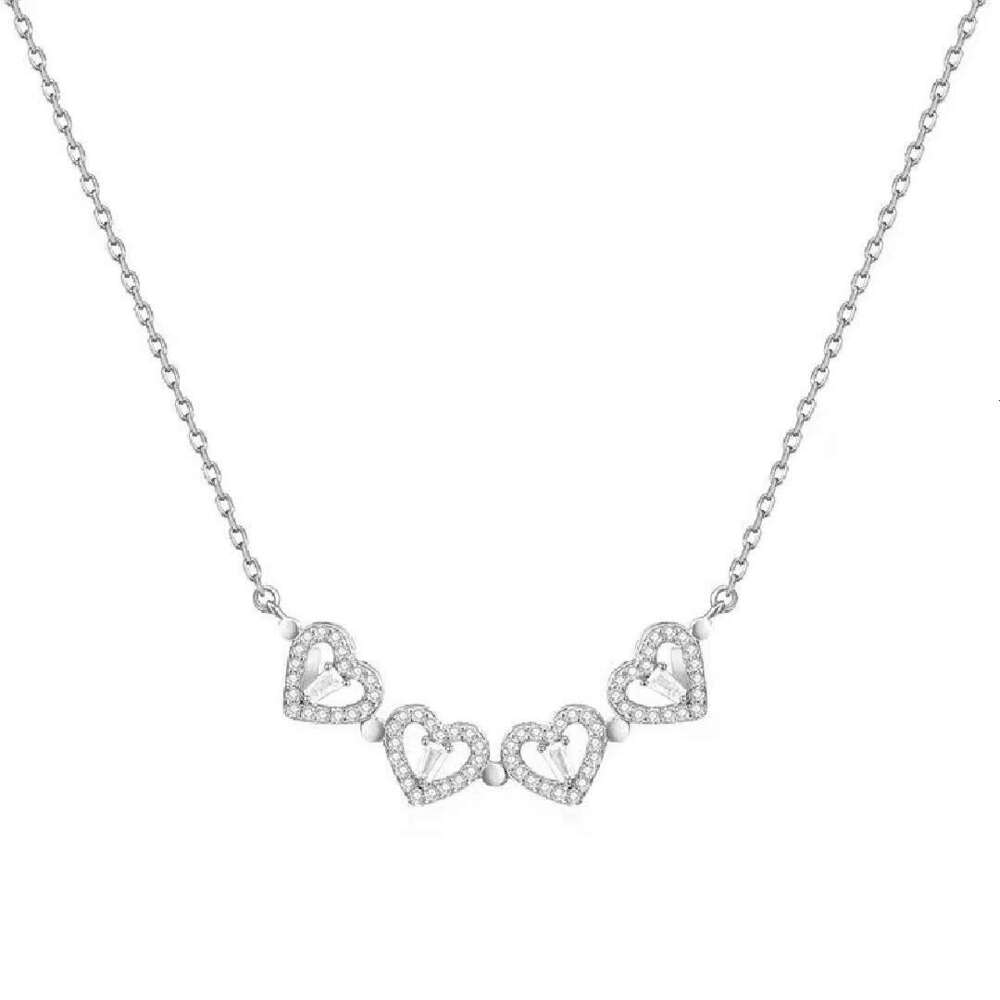 Necklace for Women Fan Family Light Niche Versatile Elegant Simple Zircon Ins Trend Internet Celebrity Same Style Clavicle Chain