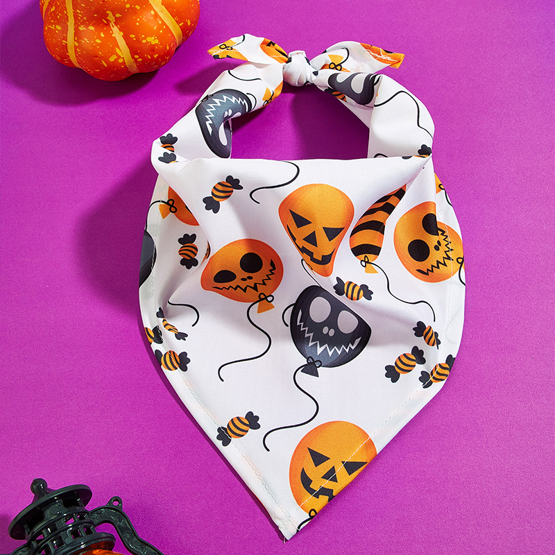 Halloween themed Pet Bib with Devil Balloon Design