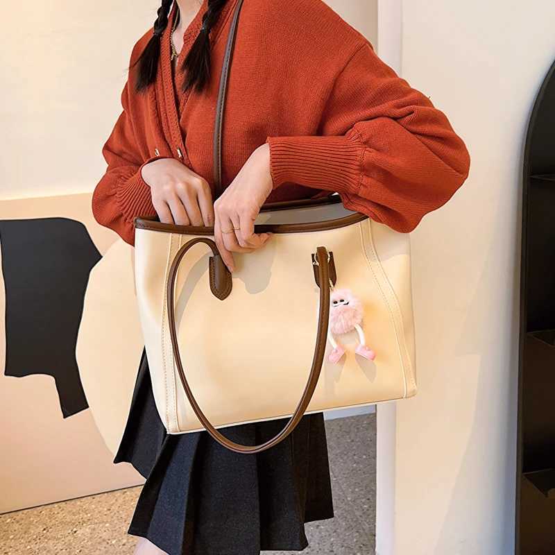 Korean Sle Faionable Commuter Womens Handbag 2025 New Trendy Versatile oulder Bag High Quali Soft PU Leather Tote Bag Z250911