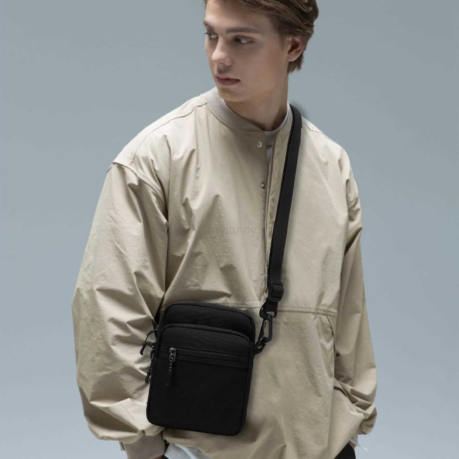 Small Messenger Bag for Men Women Water Resistant Adjustable Crossbody Sling bag Purse for Travel SportsW250911