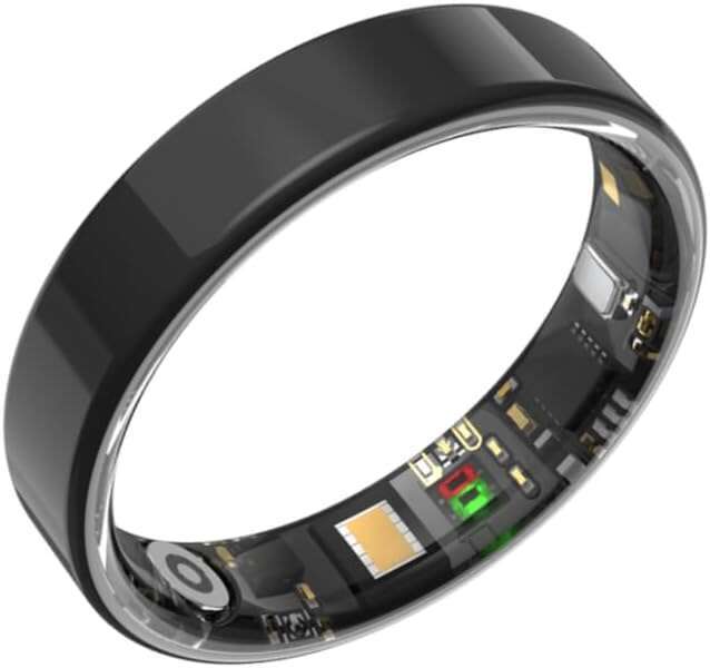 MUMUCREAM Smart Rings Women Men,Fiess Tracker Ring, APP Subscription,IP68 Waterproof,Sleep Ring for Android & iOS(Black 1-4)