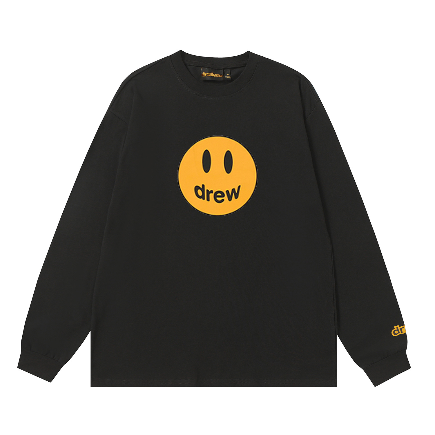 Drew House New drew Classic smiley face T Shirt Men's and Women's Long Sleeve Tshirt Designer Luxury