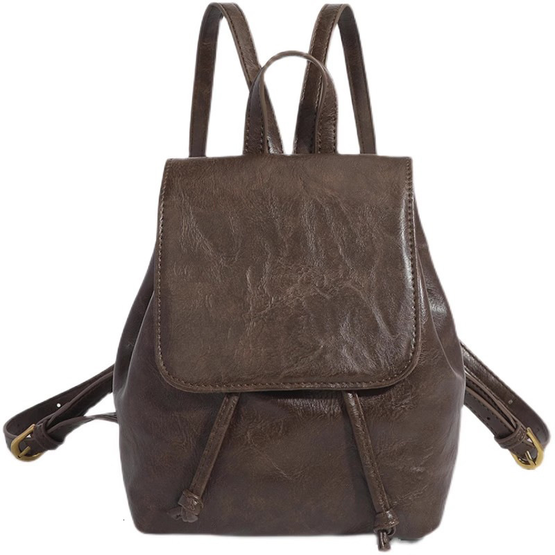 TB BHULAMTE Designer Bag Xiaohongshu Same Style University Style Backpack 2025 New Backpack High End Leather Backpack Women's Small Backpack