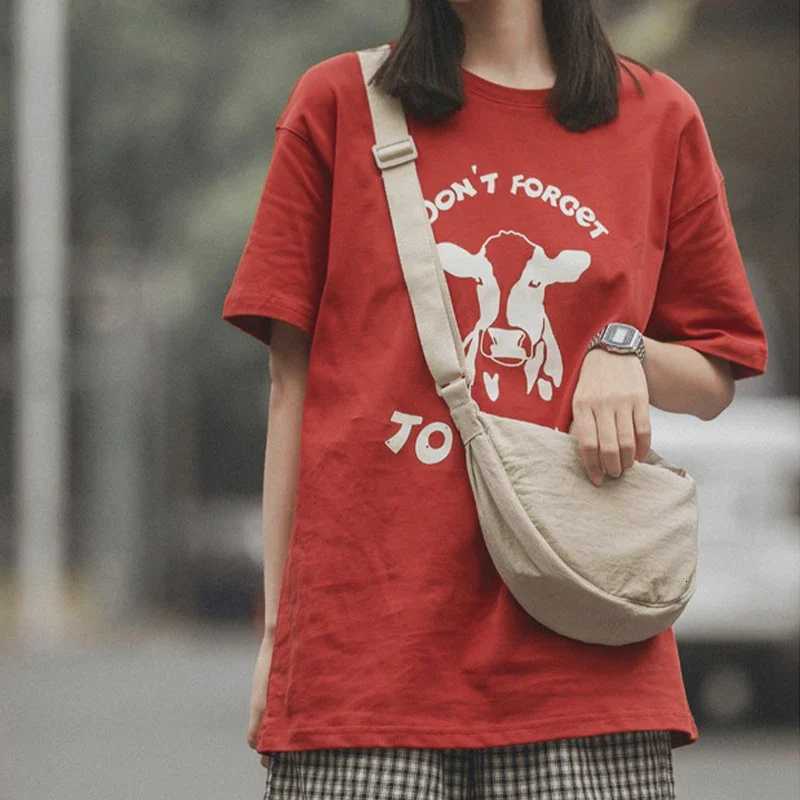 New Simple and Casual Solid Color Nylon Large Capacity Womens Dumpling Bag Shoulder Bag for Travel and Commuting W250911