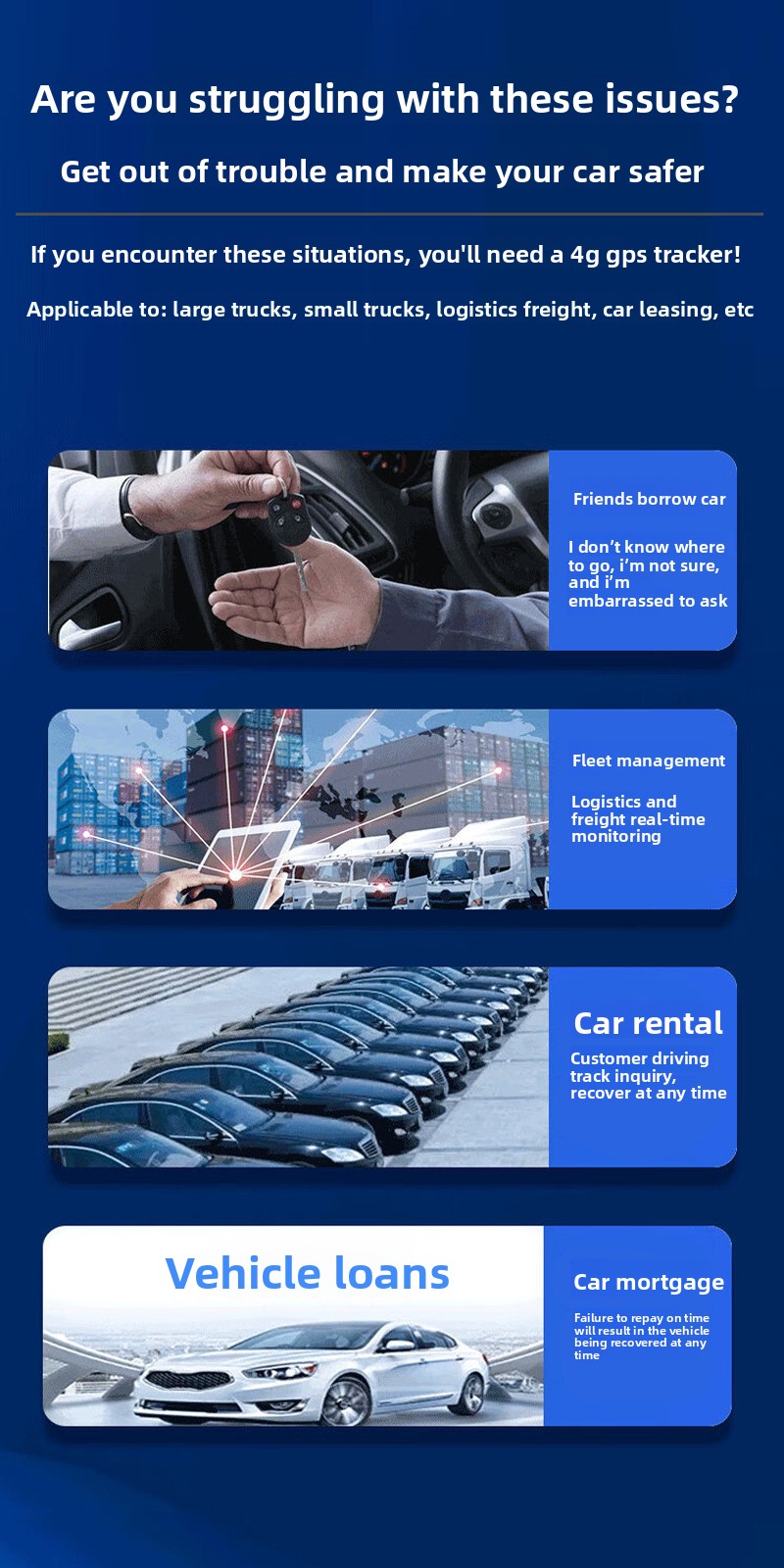 Global version long standby gps locator free installation rechargeable wireless 4g waterproof GPS car positioning tracking device