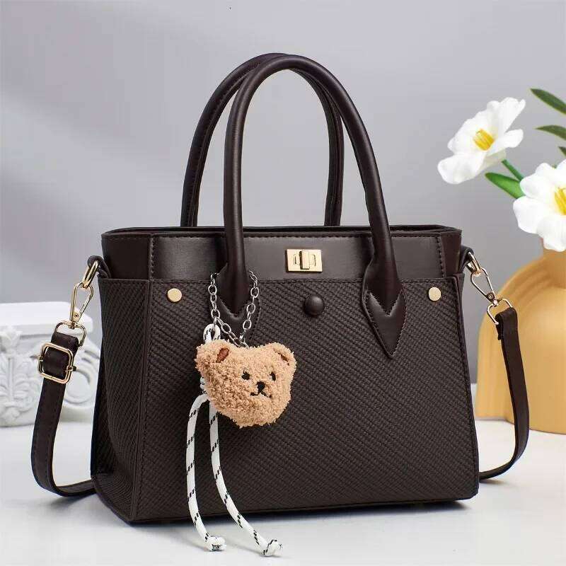 Trendy Women S Large Square Tote Soft Pebbled Leather Shoulder Crossbody Bag Fashionable Everyday Commuter Bag