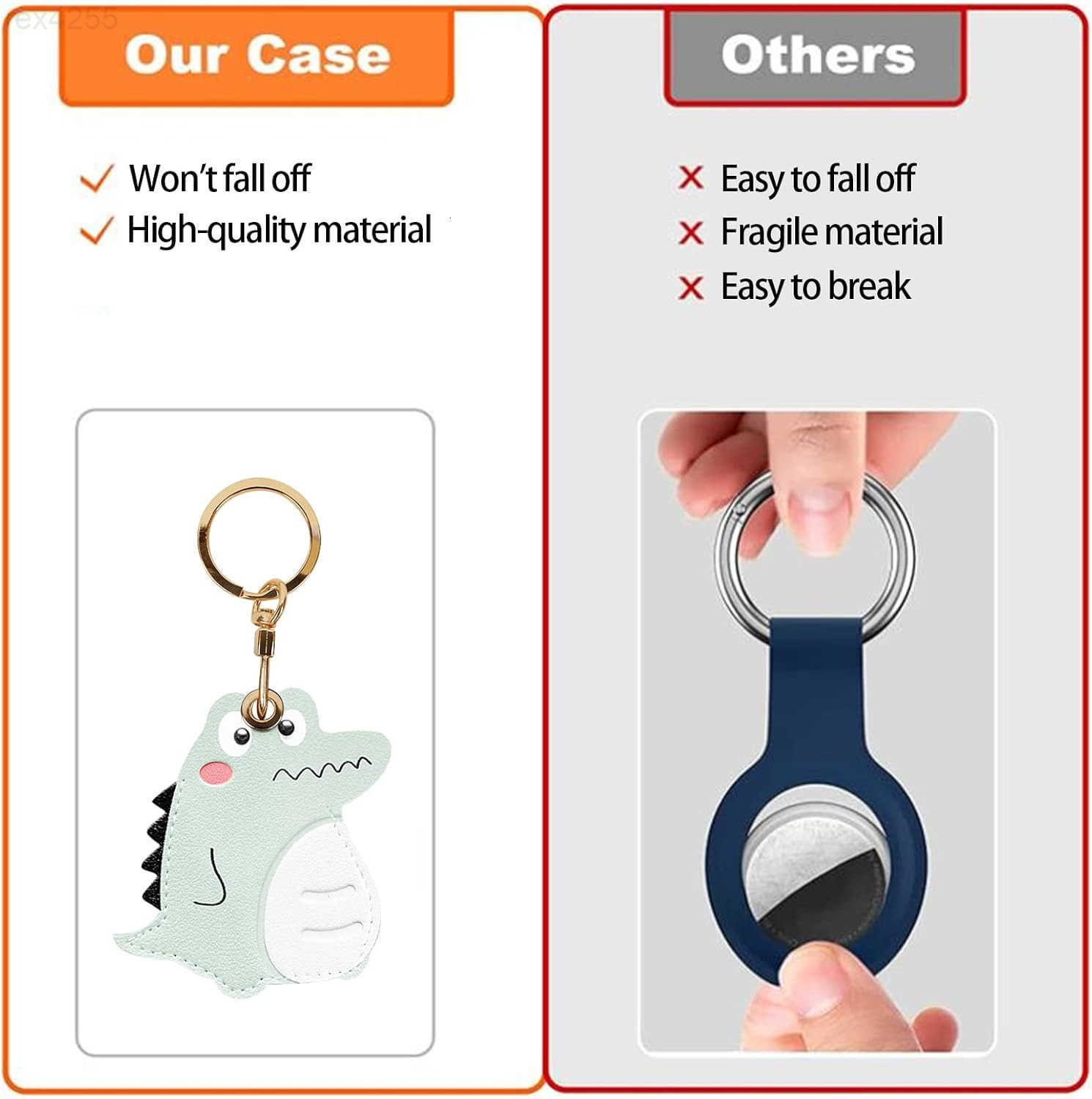 Keychain Case Holder Compatible withTag GPS Airtag Keychain Finder Tracker with Key Ring AntiScratch Protective Air Tag CoverW250911