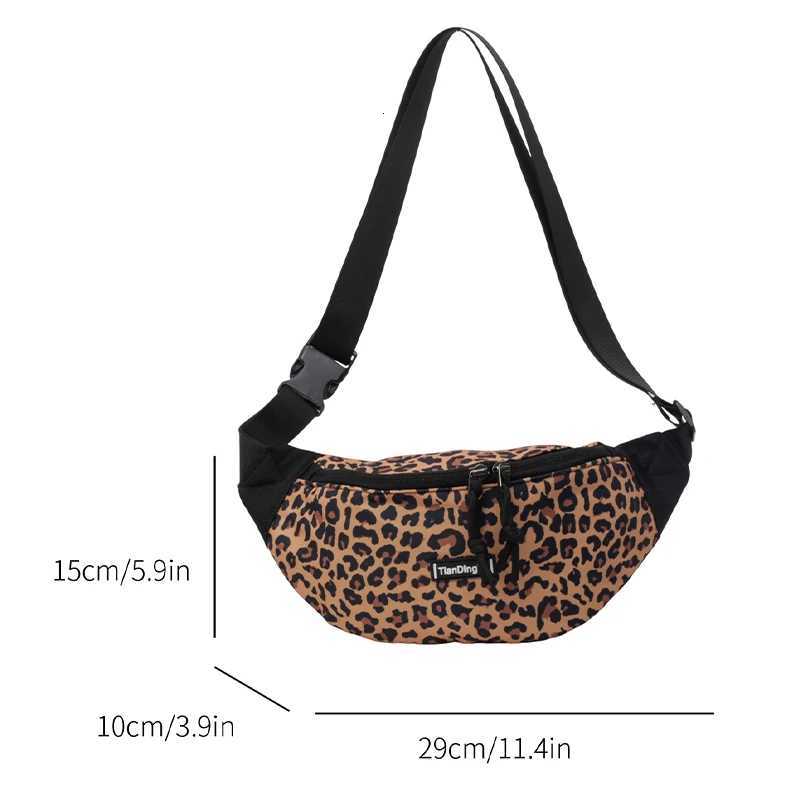 Large leopard print breast Bag Large capacity shoulder bag Crossbody bag The latest waist bag for summer 2024 Z250911