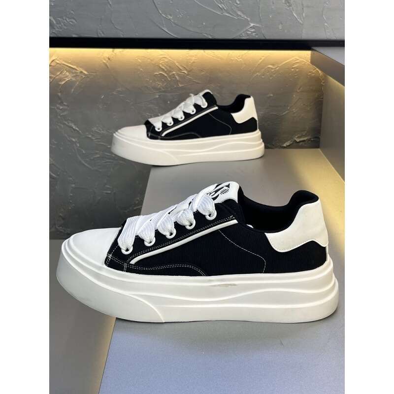 Men's Summer New Fashion Soft Sole Casual Sneakers Trendy Versatile Breathable Fabric Lace-up Sports Shoes