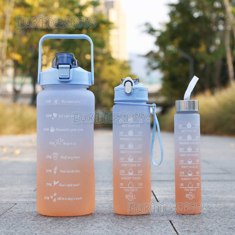 Large Capacity Outdoor Plastic Cup for Women Fitness Sports Straw Water Bottle Student Portable Handy Couple Cup H250911