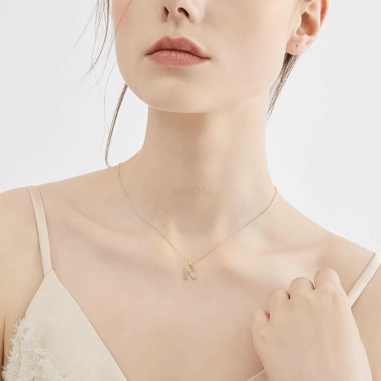 26Pcs 18K Gold Filled AZ Alphabet Letters Charms for Jewelry Making Initial AZ Alphabet Charm Pendant Beads Slide Glitter Pendants for Women DIY Neckl