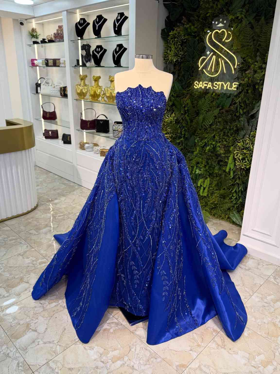 Real Picture Evening Dress Mermaid Prom Gowns Shine Lace Satin Applique Prom Dress Sequined Robes De Mariee Size Customized vestido de novia