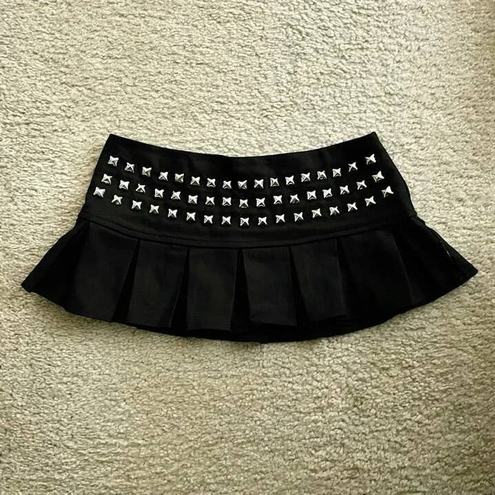 Y2K Adjustable Mini Haruku Hot Girl Solid Color Retro Gray Denim Women Gothic Slim Hip Low Waist Short Skirt dongdumaoyi