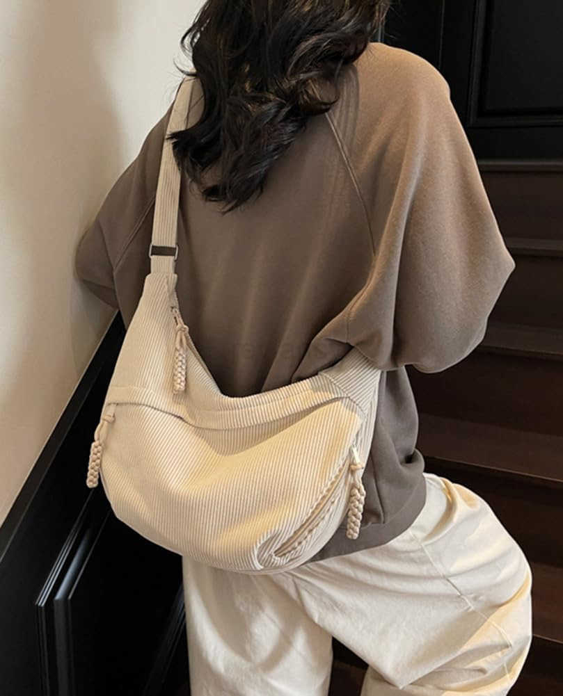 Nylon Crescent Crossbody Bag for Women Shoulder Tote Handbag Casual Sling Bag Dumpling Purse Bag for Outdoor TravelW250911