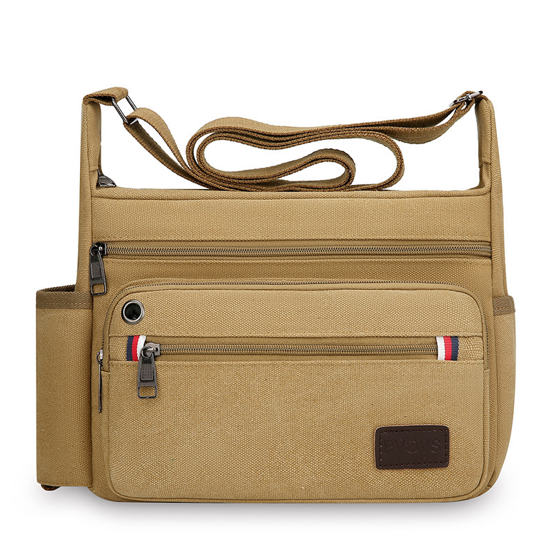 Luxury Bag Multi Layer Canvas Bag Fashion Designer Bag Simple Horizontal Men S Shoulder Bag Large Free Shipping Capacity Portable Storage Commuter Cro
