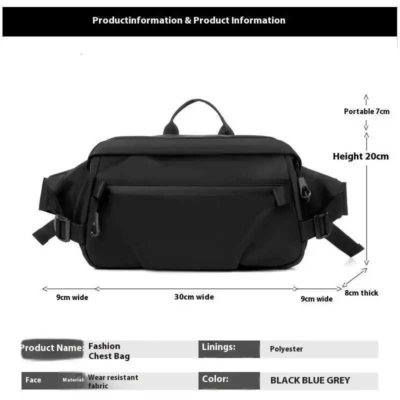 Men multifunctional laptop waist packs trendy computer messenger bag men Sports chest bag large capacity diagonal shoulder bag Z250911