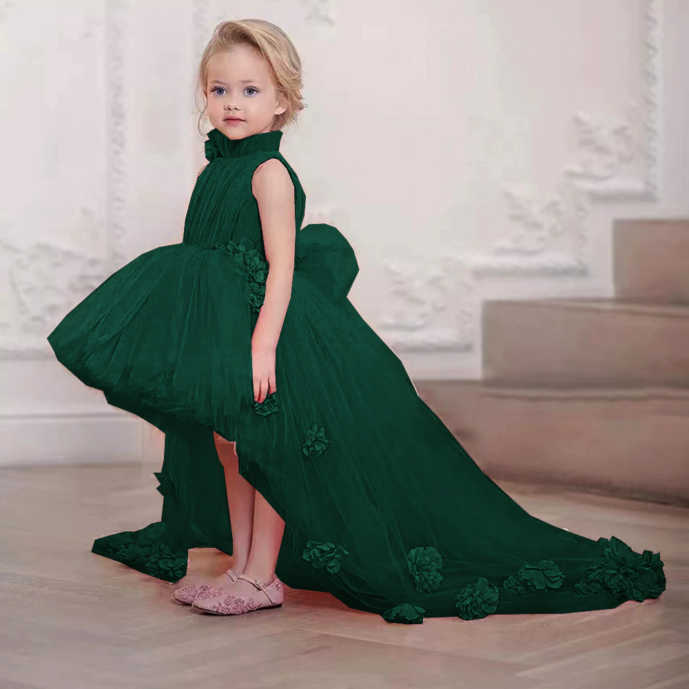 Pink Tulle Lace Fragmented Flower Girl Dress First Wedding Flower Child Birthday Banquet Sacrament Customized Dress Z250630