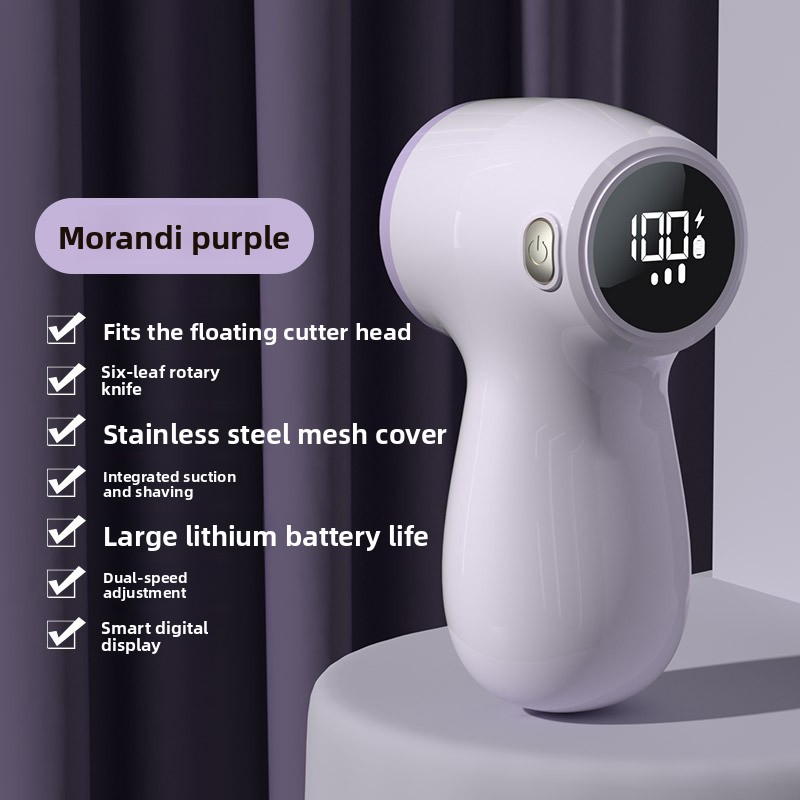Smart Digital Sweater Defuzzer - Clothes-Safe Suction & Shaving 2-in-1 Fast De-fuzzing Large Battery 2-Speed Adjustment-MQ-1