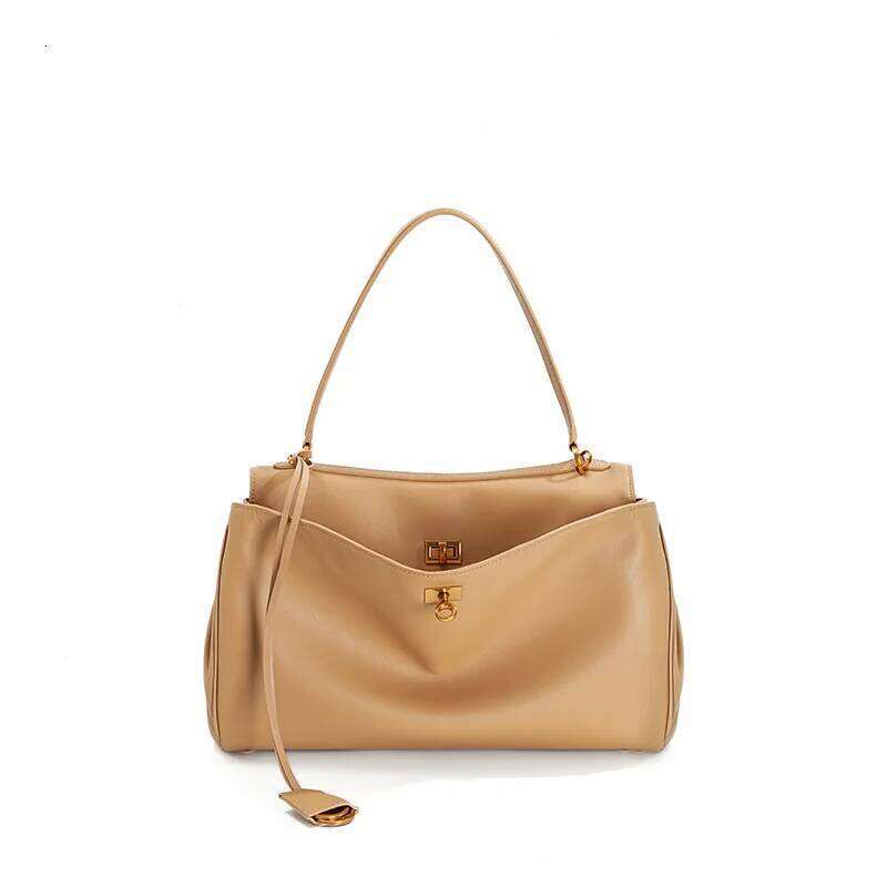 2025 Rodeo Leather Large Capacity Commuter Tote Single Shoulder Handbag Crossbody Underarm Bag for Stylish Commuting