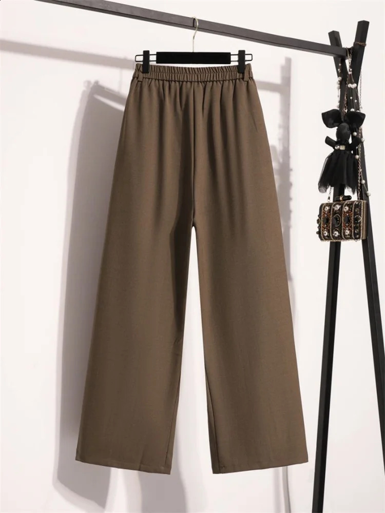 Botvotee Womens Wide Leg Dress Pants High Waist Flowy Trousers Elastic Back Elegant Office Casual Chic 250911