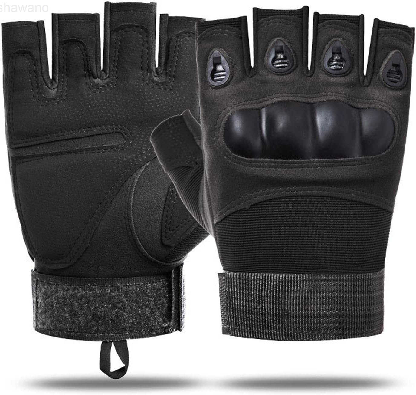 Outdoor Mens Knuckle Protection Workout Training Fingerless GlovesW250911